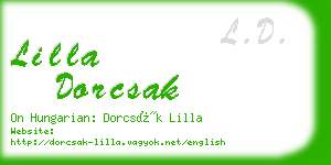 lilla dorcsak business card